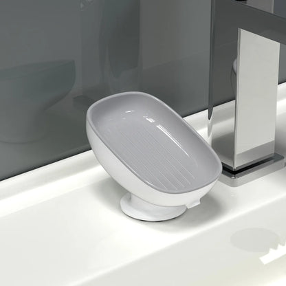 Super Suction Cup Soap Dish with Drain Water for Bathroom Soap Holder Kithcen Sponge Holder Soap Container Bathroom Supplies